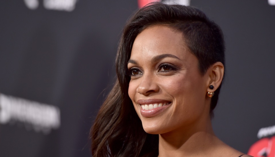 HOLLYWOOD, CA - AUGUST 19:  Actress Rosario Dawson attends the premiere of Dimension Films' "Sin City: A Dame To Kill For" at TCL Chinese Theatre on August 19, 2014 in Hollywood, California.  (Photo by Kevin Winter/Getty Images)