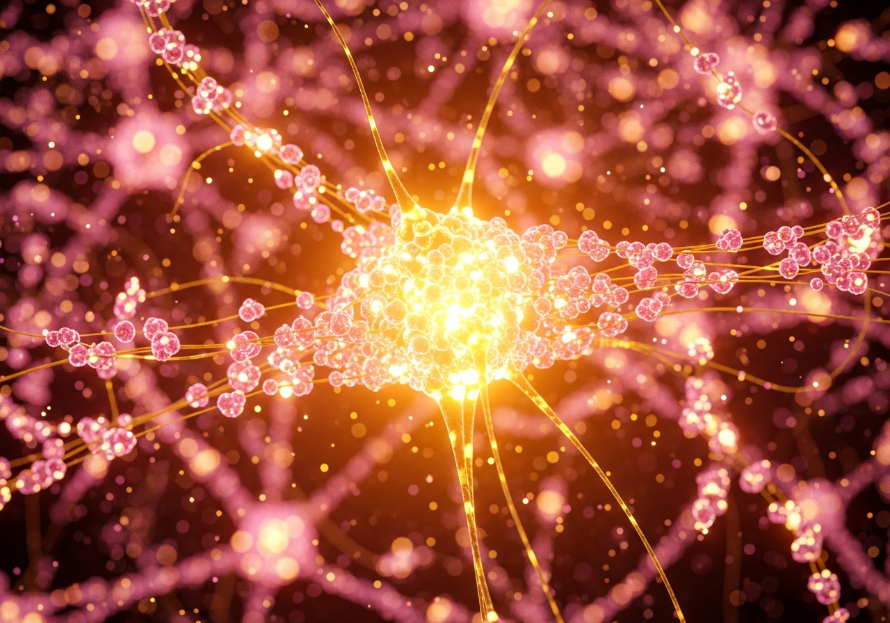Abstract visualization of brain synapses firing related to always having a crush