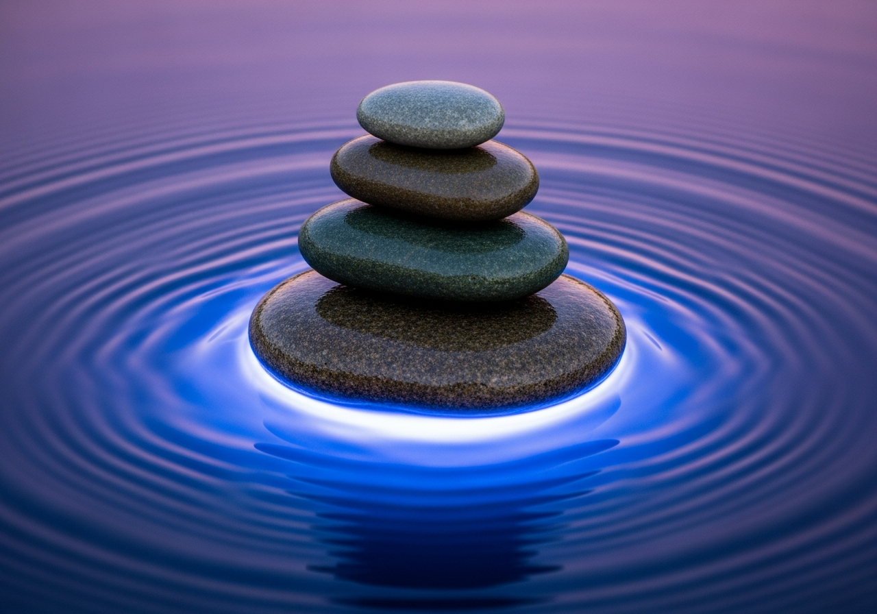 Abstract concept of a peaceful, regulated mind